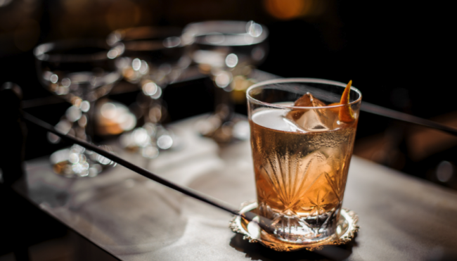 Earl Grey Tea Old Fashioned Cocktail